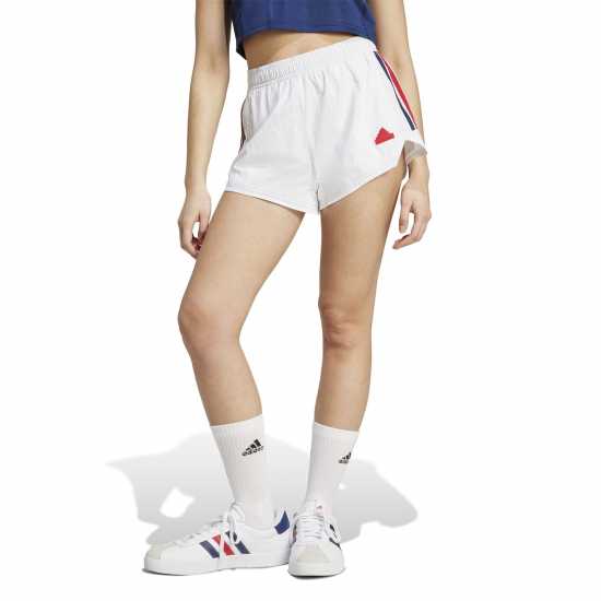 Adidas Дамски Шорти House Of Tiro Nations Pack Woven Shorts Womens Бяло Дамски къси панталони