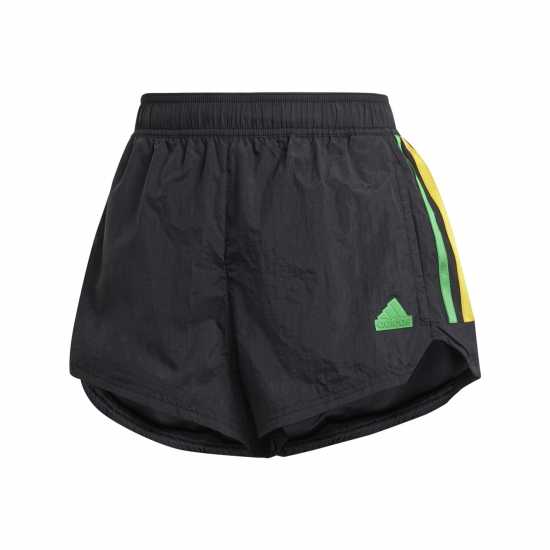 Adidas Дамски Шорти House Of Tiro Nations Pack Woven Shorts Womens Черно/Злато Дамски къси панталони