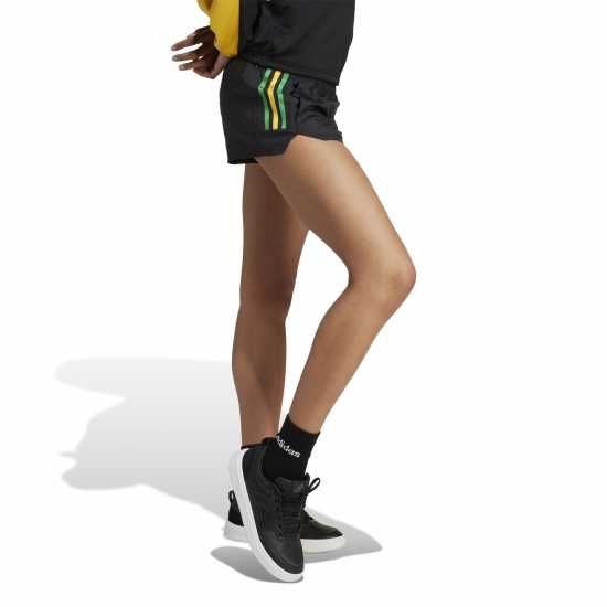 Adidas Дамски Шорти House Of Tiro Nations Pack Woven Shorts Womens Черно/Злато Дамски къси панталони