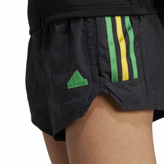 Adidas Дамски Шорти House Of Tiro Nations Pack Woven Shorts Womens Черно/Злато Дамски къси панталони