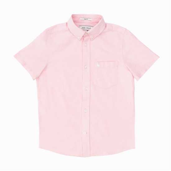 Jack Wills Jw Short Sleeve Oxford Shirt Juniors Розово Детски ризи