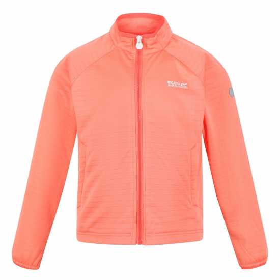 Regatta Шел Яке Junior Highton Lite Ii Softshell Jacket Fleece Unisex Kids Фузион Корал Детски полар