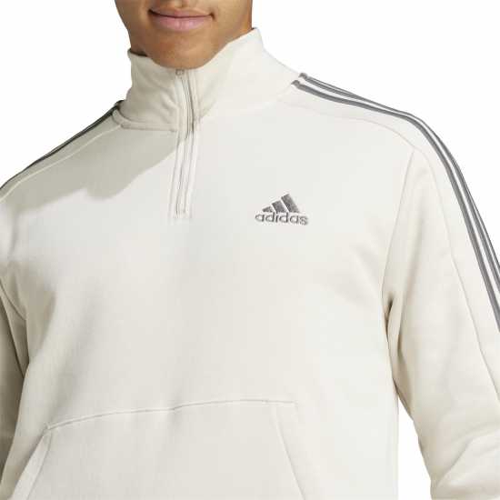 Adidas Мъжко Горнище С Цип 3 Stripe Zip Top Mens Alumina Мъжки полар