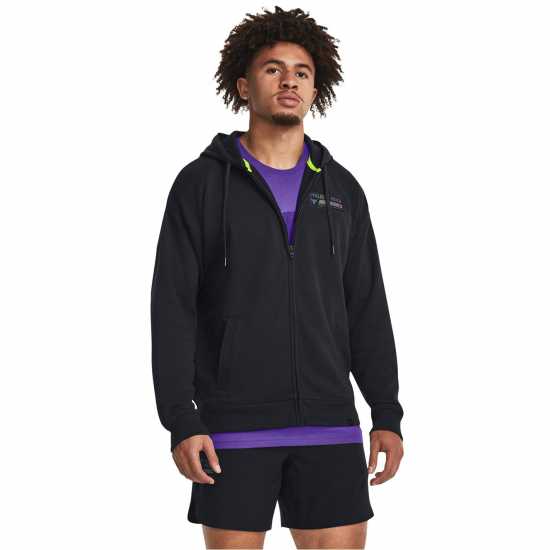 Under Armour Полар Мъже Armour Pjt Rock Hwt Terry Fz Fleece Mens Черно Мъжки полар