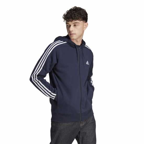 Adidas Essentials French Terry 3-Stripes Zip Hoodie Mens  Футболни екипи за бягане