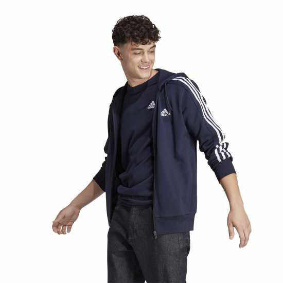 Adidas Essentials French Terry 3-Stripes Zip Hoodie Mens  Футболни екипи за бягане