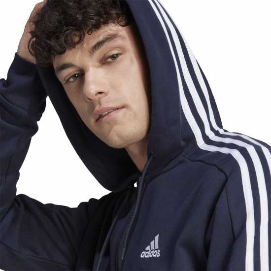 Adidas Essentials French Terry 3-Stripes Zip Hoodie Mens  Футболни екипи за бягане