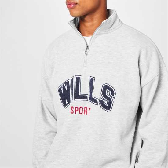 Jack Wills Graphic Quarter Zip Sn51  