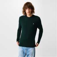 Jack Wills Marlow Merino Wool Blend Cable Knitted Jumper Вечнозелен Марл 