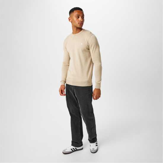 Jack Wills Seabourne Crew Neck Logo Jumper Камък 