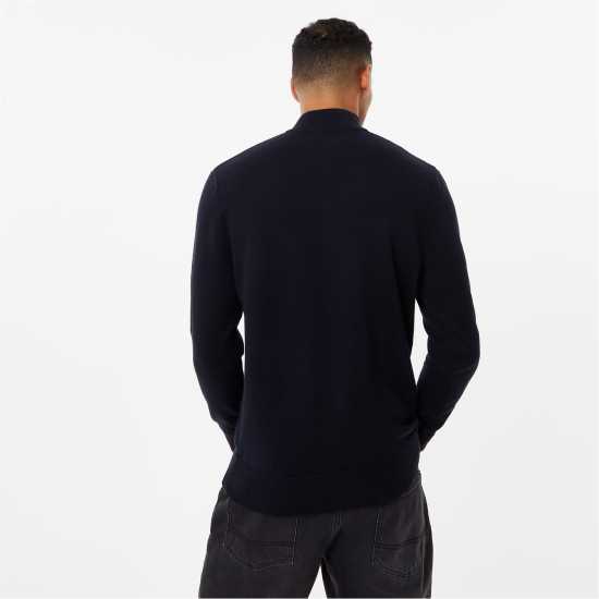 Пуловер С Цип Jack Wills Funnel Neck Half Zip Jumper Черно Мъжки пуловери и жилетки