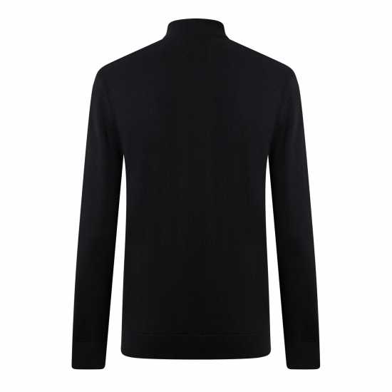 Пуловер С Цип Jack Wills Funnel Neck Half Zip Jumper Черно Мъжки пуловери и жилетки