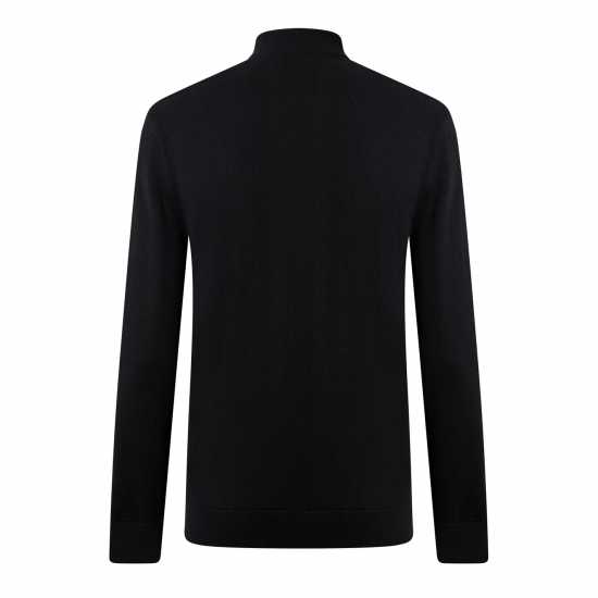 Пуловер С Цип Jack Wills Funnel Neck Half Zip Jumper Черно Мъжки пуловери и жилетки