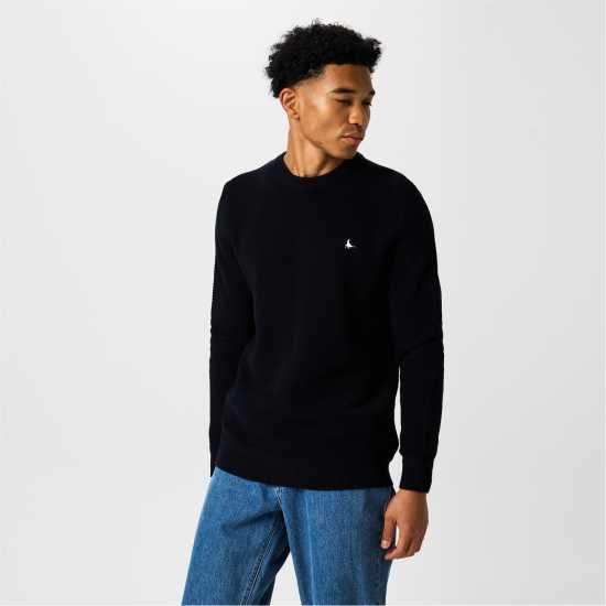 Блуза С Обло Деколте Jack Wills Stitch Crew Neck Jumper Черно 