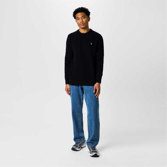 Блуза С Обло Деколте Jack Wills Stitch Crew Neck Jumper Черно 