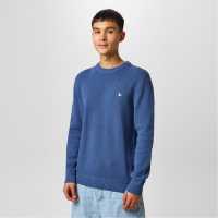 Блуза С Обло Деколте Jack Wills Stitch Crew Neck Jumper Винтажно индиго 