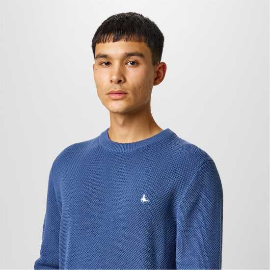 Блуза С Обло Деколте Jack Wills Stitch Crew Neck Jumper Винтажно индиго 