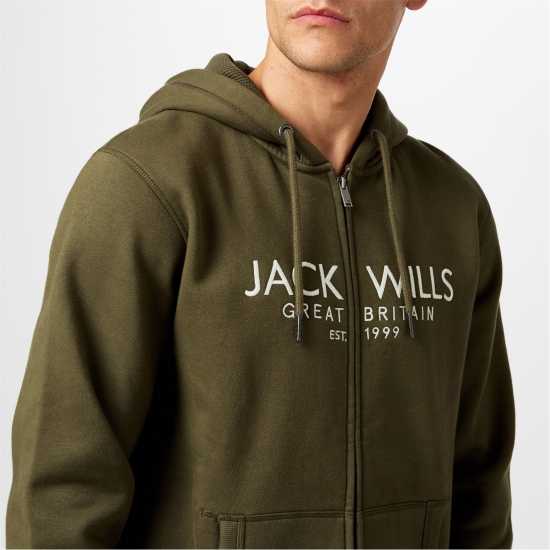 Jack Wills Graphic Zip Hoodie Лист 