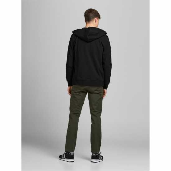 Jack And Jones Basic Zip Up Hoodie Черно Мъжки полар