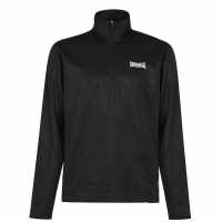 Lonsdale Мъжко Спортно Горнище 2S Quarter Zip Track Top Mens Черно Mens Big and Tall