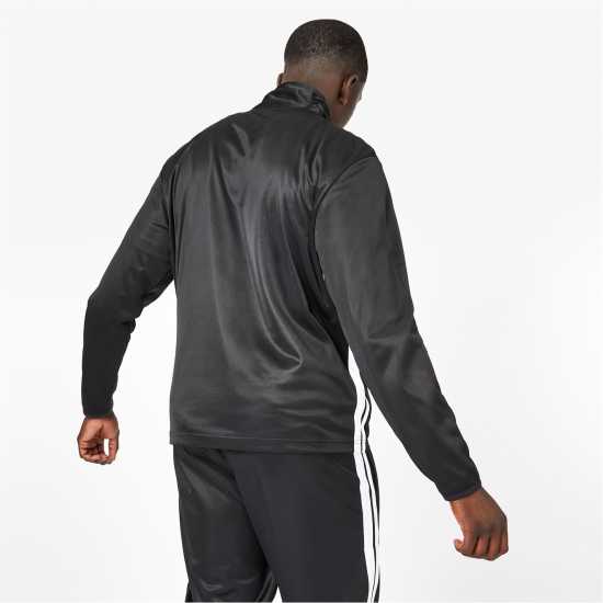 Lonsdale Мъжко Спортно Горнище 2S Quarter Zip Track Top Mens Черно Mens Big and Tall