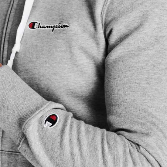 Champion Full Zip Logo Hoodie Сиво EM031 Мъжки полар