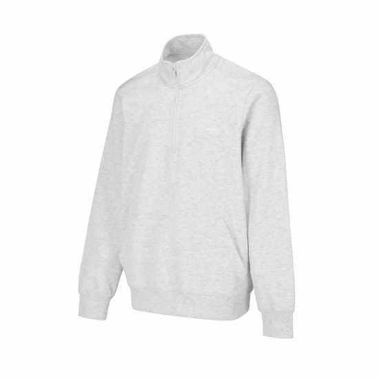 Slazenger Мъжка Блуза Полар Quarter Zip Fleece Top Mens Ледена марла Мъжки полар