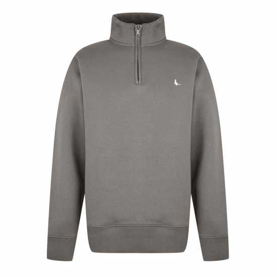 Jack Wills Barchester Quarter Zip Sweatshirt Сланина 