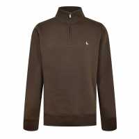 Jack Wills Barchester Quarter Zip Sweatshirt Кафе 