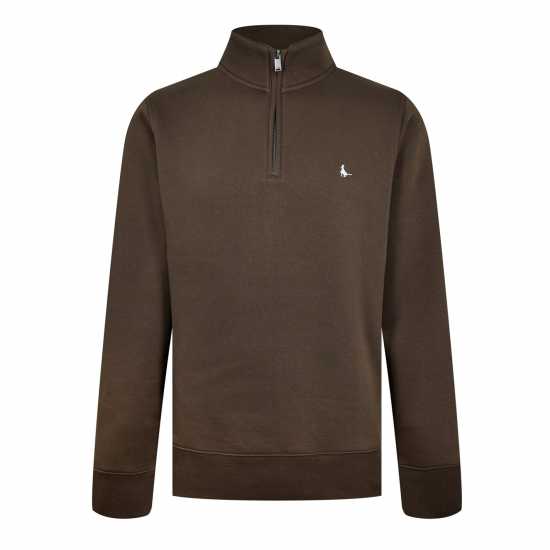 Jack Wills Barchester Quarter Zip Sweatshirt Кафе 