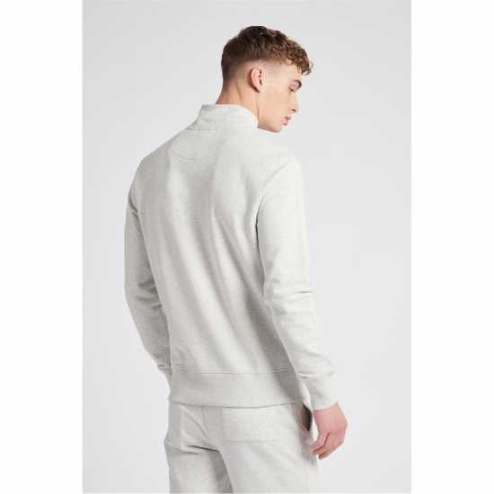 Jack Wills Barchester Quarter Zip Sweatshirt Light Ash Mrl Мъжки полар