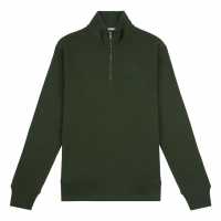 Jack Wills Barchester Quarter Zip Sweatshirt Kombu Green Мъжки полар