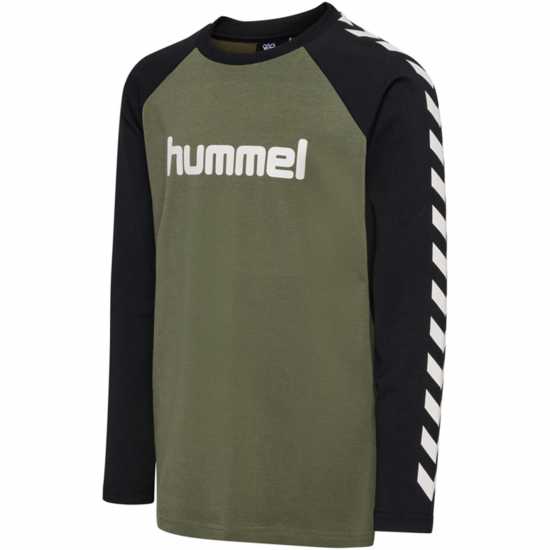 Hummel T-Shirt L/s Jn51 Прахнато маслина Hummel Kids