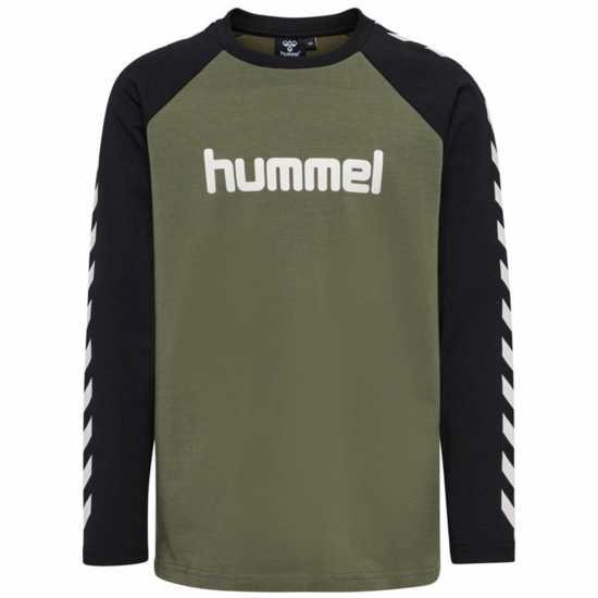 Hummel T-Shirt L/s Jn51 Прахнато маслина Hummel Kids