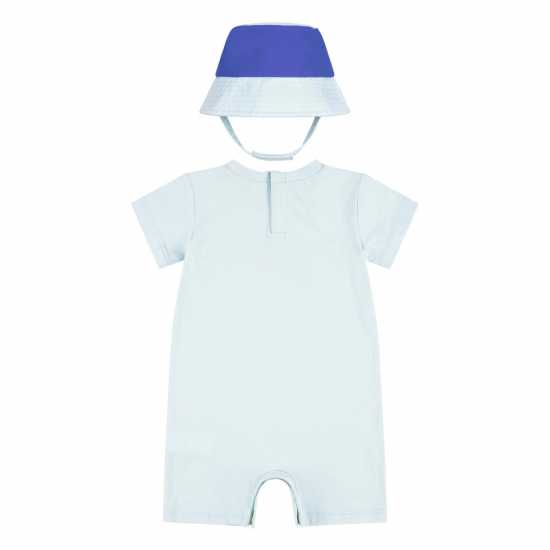 Nike Рибарска Шапка Romper Bucket Hat Set Baby Глакиер Син Бебешки дрехи