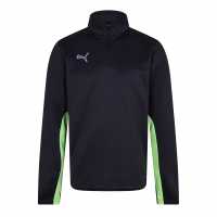 Puma Детско Горнище За Тренировка Finesse Performance Quarter Zip Drill Top Junior Тъмносин/Ябълка 