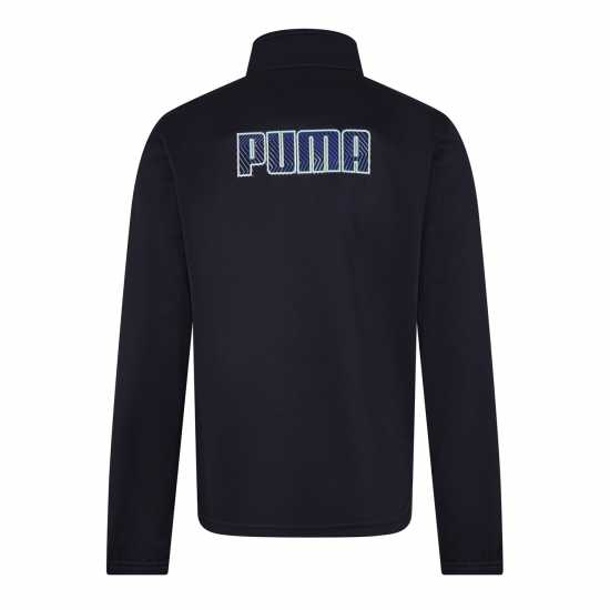 Puma Детско Горнище За Тренировка Finesse Performance Quarter Zip Drill Top Junior Тъмносин/Ябълка 