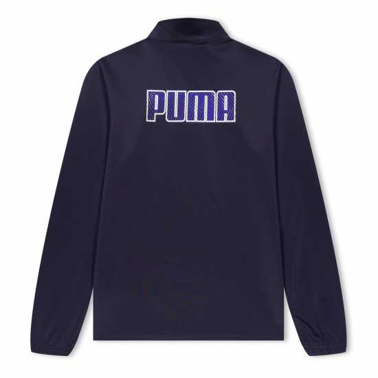 Puma Детско Горнище За Тренировка Finesse Performance Quarter Zip Drill Top Junior Тъмносин/Ябълка 