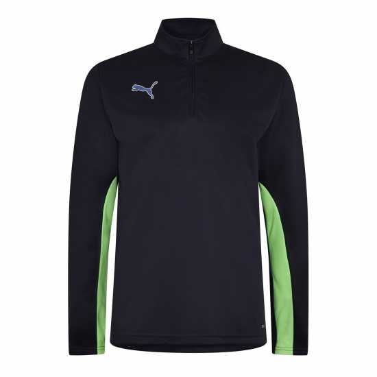 Puma Finesse Performance Quarter Zip Drill Top Mens Тъмносин/Ябълка 