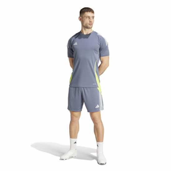 Adidas Мъжка Риза Tiro 24 Training T-Shirt Mens Оникс/Бяло/Жълто 