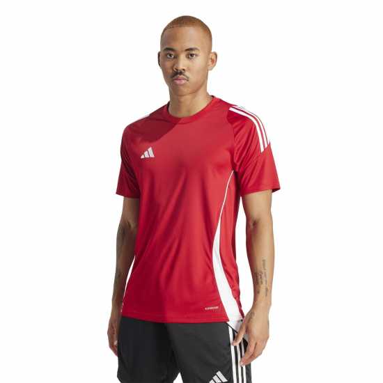 Adidas Мъжка Риза Tiro 24 Training T-Shirt Mens Червено/Бяло 