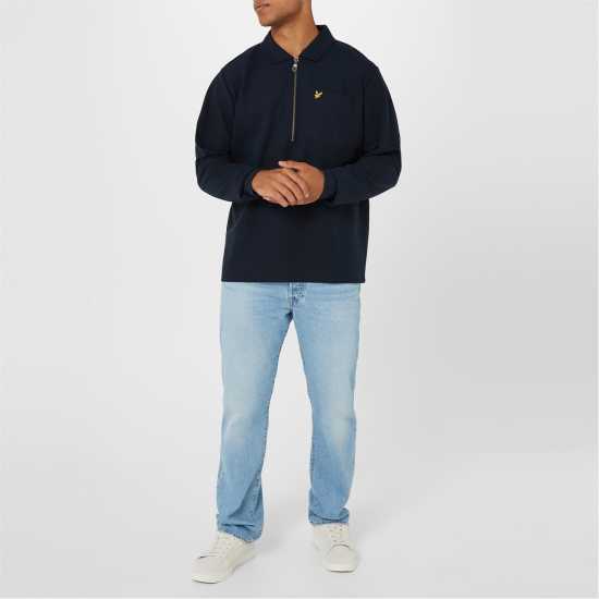 Lyle And Scott Crest Quarter Zip Sn32 Тъмно морско Син Z271 