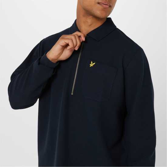 Lyle And Scott Crest Quarter Zip Sn32 Тъмно морско Син Z271 