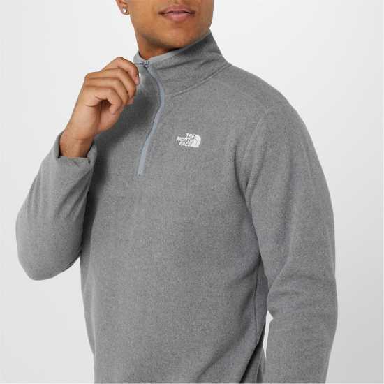 Мъжки Полар С Цип The North Face Tnf 100 Glacier Quarter Zip Fleece Mens DYY среден сив Мъжки полар