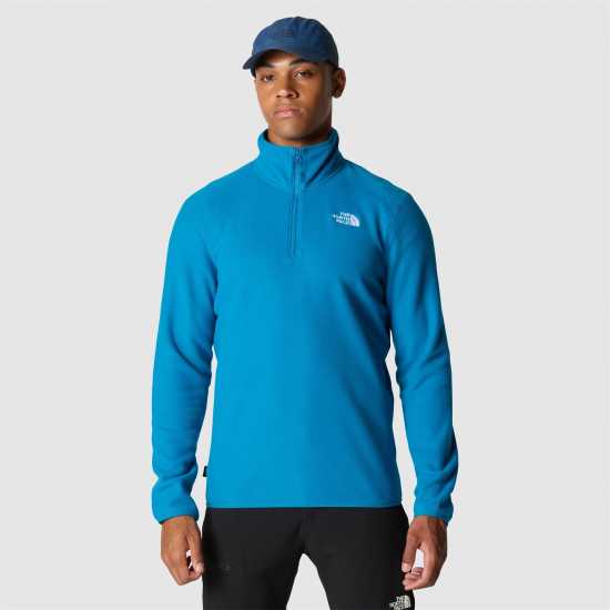 Мъжки Полар С Цип The North Face Tnf 100 Glacier Quarter Zip Fleece Mens Син RBI Мъжки полар