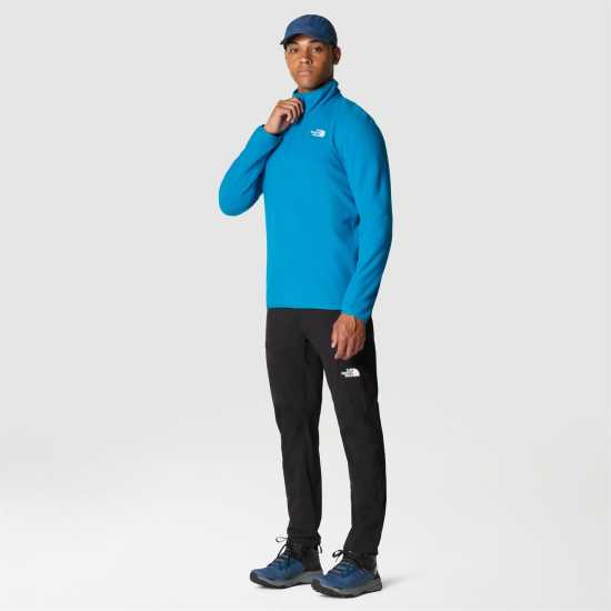 Мъжки Полар С Цип The North Face Tnf 100 Glacier Quarter Zip Fleece Mens Син RBI Мъжки полар