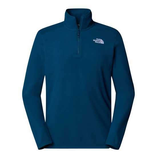 Мъжки Полар С Цип The North Face Tnf 100 Glacier Quarter Zip Fleece Mens Полунощно петрол Мъжки полар