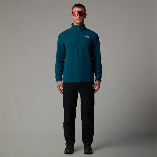 Мъжки Полар С Цип The North Face Tnf 100 Glacier Quarter Zip Fleece Mens Полунощно петрол Мъжки полар