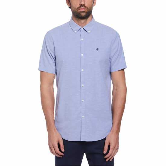 Original Penguin Penguin Ss Shirt Sn42 Ампаро Син 424 Mens