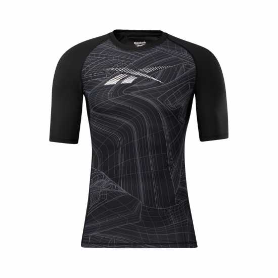 Reebok Printed Short Sleeve Tee Male  Мъжки долни дрехи